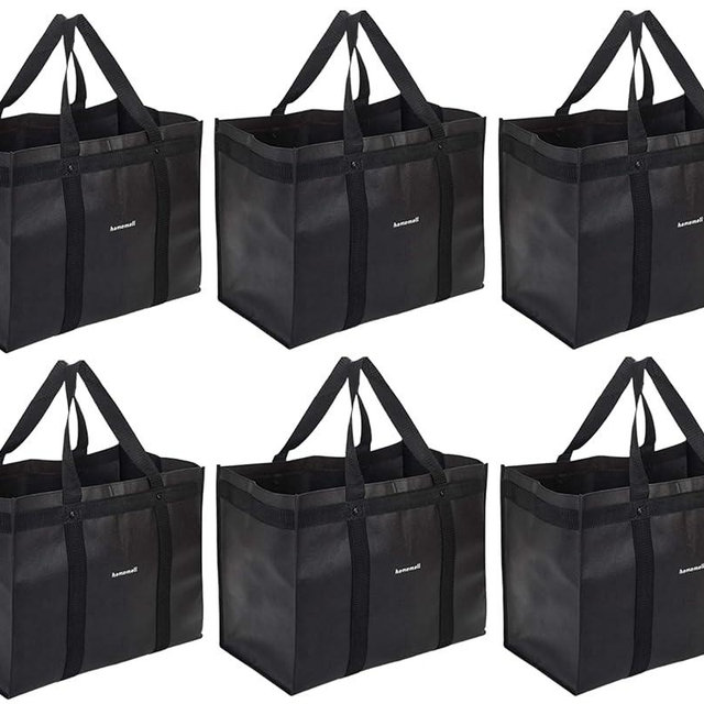 Homemell Heavy Duty Reusable Grocery Bags, Extra Large Collapsible Tote Holds 100 LBS, Extra-Strength Premium Material