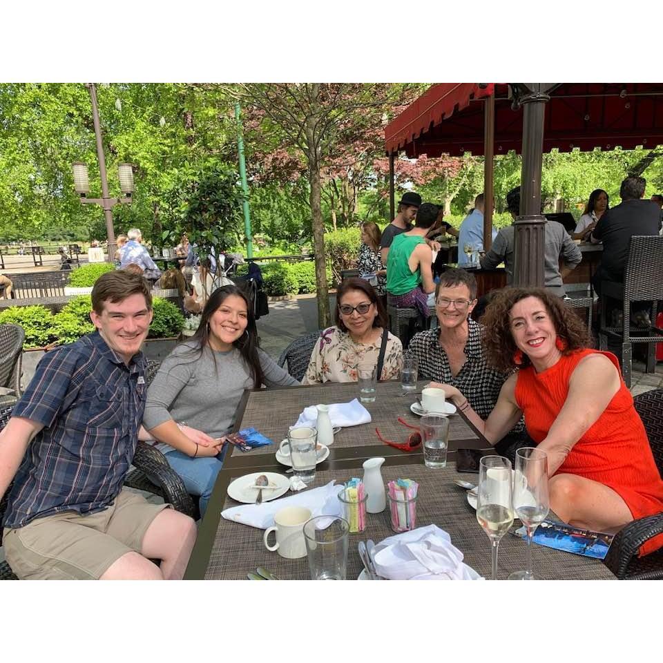 Celebrating with our moms at Tavern on the Green - Central Park, NY