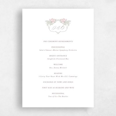 White Wedding Program - Marmillo
