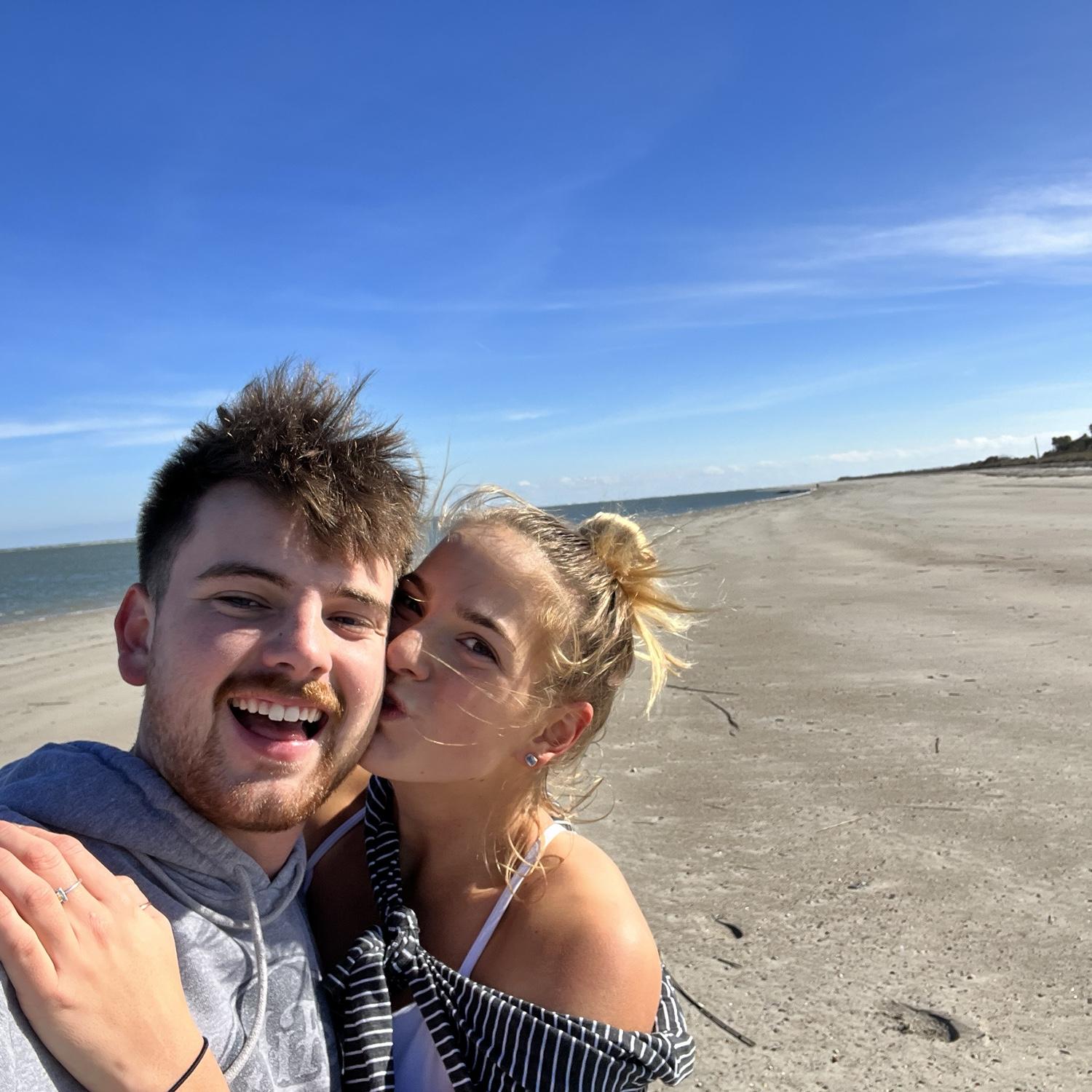 Running on the beach? Good. Kiss on the beach? Even better!