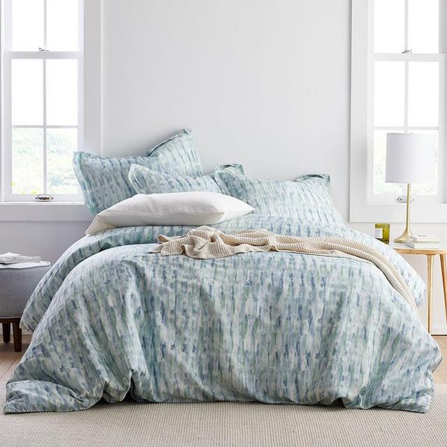 Queen Raindrop 300-Thread Count TENCEL™ Lyocell Sateen Duvet Cover / Sham