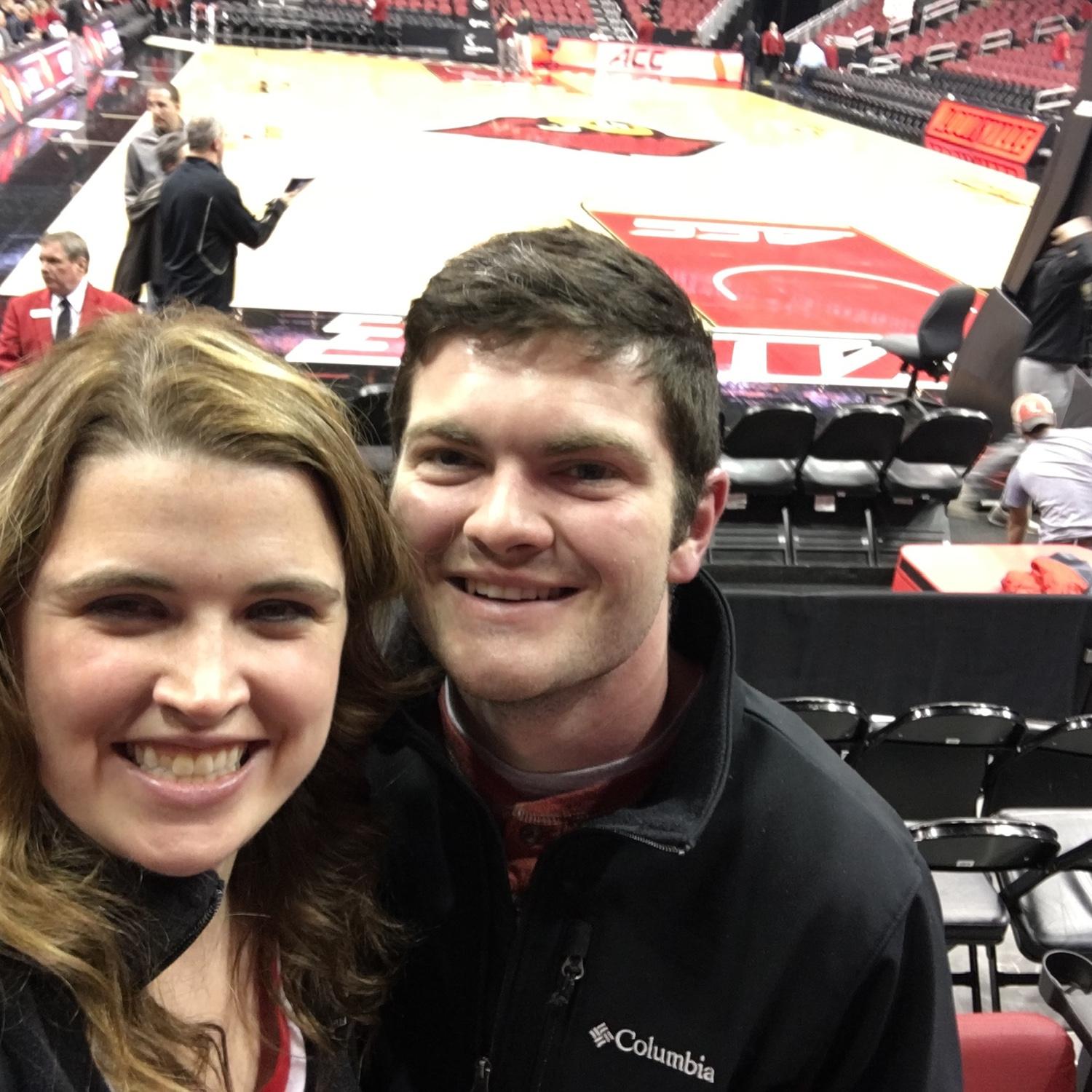 One of our first dates at a U of L game
