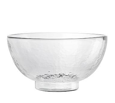 Hammered Glass Serving Bowl - Large