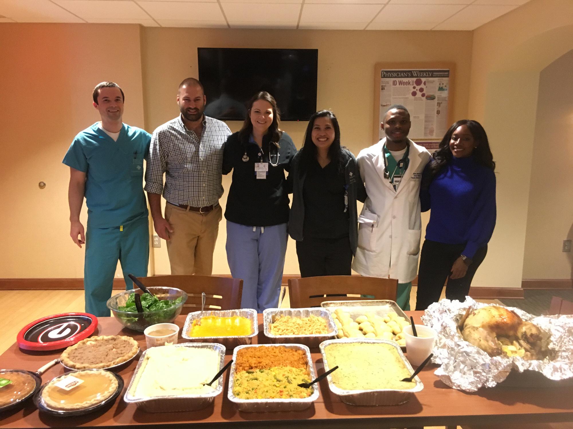 Residency Thanksgiving Day at the hospital, 2018