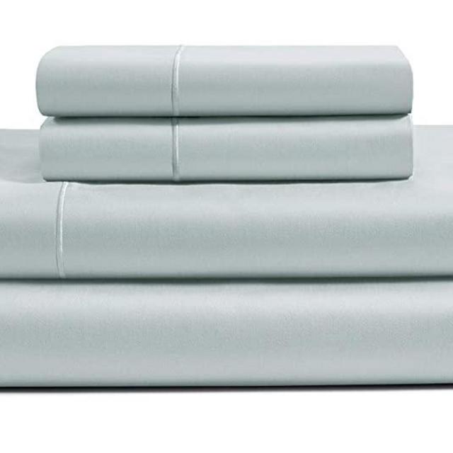 CHATEAU HOME COLLECTION 100% Egyptian Cotton 4-Piece Sheet Set 800 Thread Count 16 inch Deep Pockets (fits Upto 18" mattresses) Solid Sateen Weave Hotel Luxury Soft Comfort Bedding (King, Mineral)