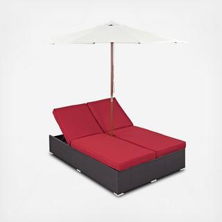 Convene Double Outdoor Patio Chaise