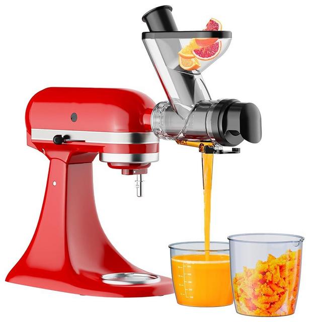 Cofun Masticating Juicer Attachment for KitchenAid, Slow Juicer with Dual Feed Chute, High Juice Yield & Easy to Clean Cold Press Juicer Machine, Compatible with All KitchenAid Stand Mixers