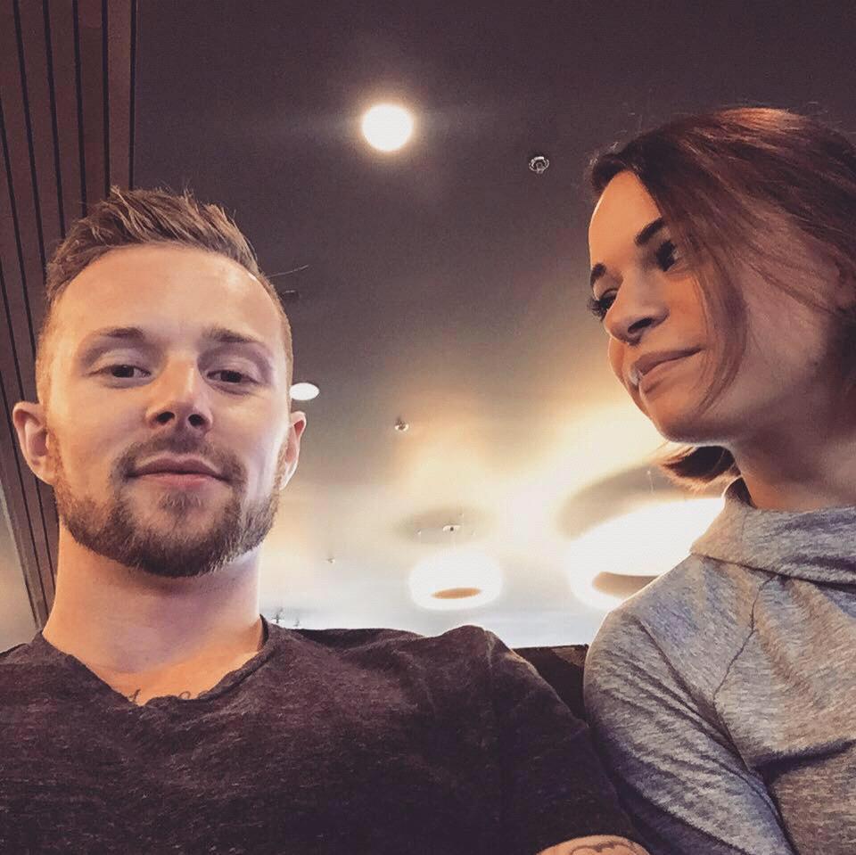 At the airport on our way to Europe.