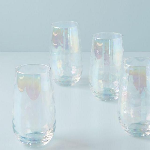 Iridescent Highball Glasses, Set of 4