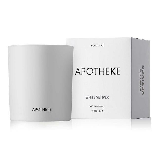 Apotheke Luxury Scented Candles for Home, White Vetiver - Aromatherapy Jar Candle with Soy Wax Blend