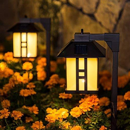 GIGALUMI Solar Powered Path Lights, Solar Garden Lights Outdoor, Landscape Lighting for Lawn/Patio/Yard/Pathway/Walkway/Driveway (4 Pack)…
