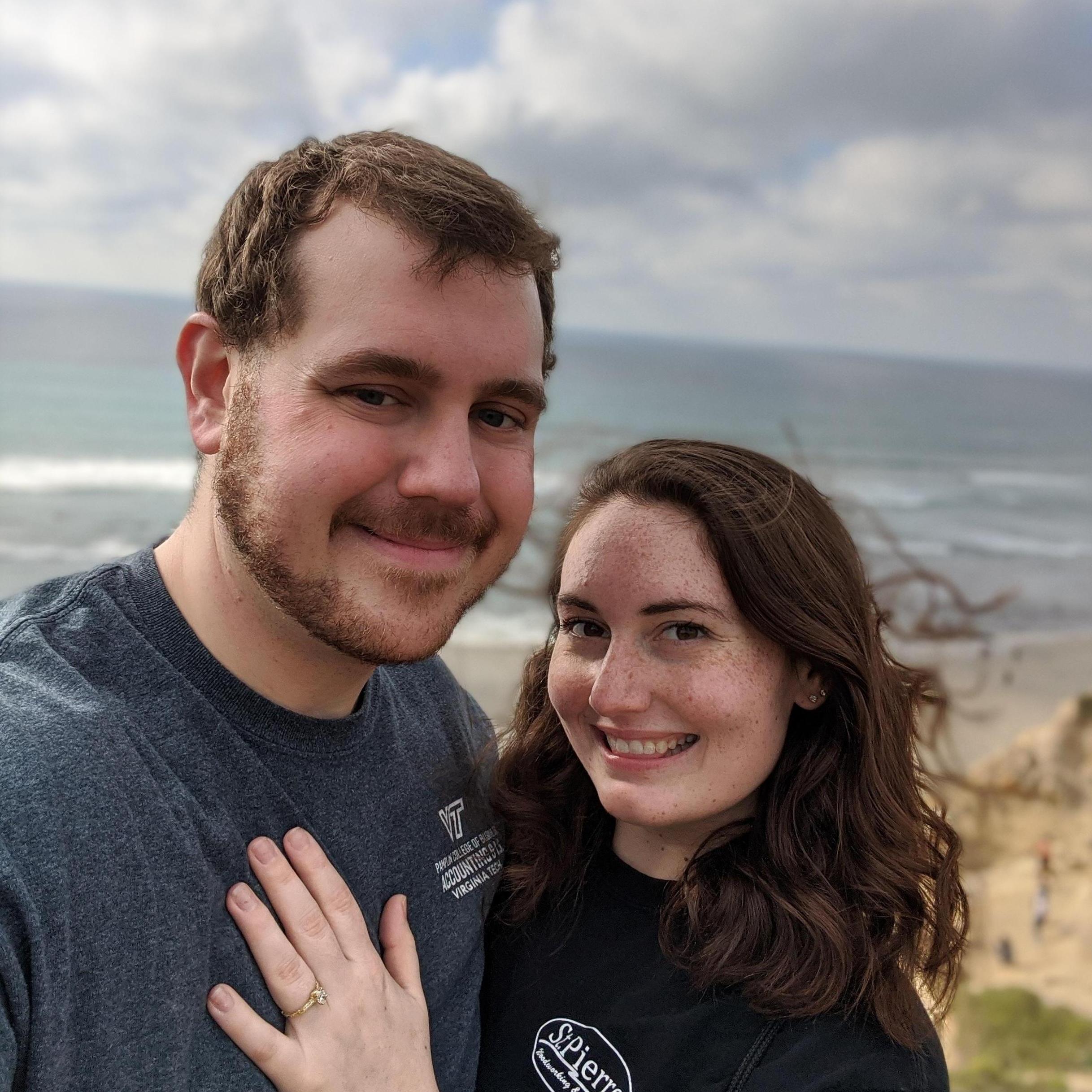 He popped the questions at La Jolla beach in San Diego!
