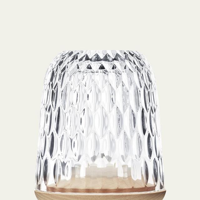 Saint Louis Crystal Folia H120 Crystal & Wood Photophore