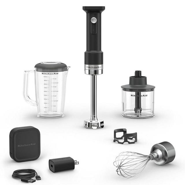 KitchenAid Go Cordless Hand Blender with Accessories - battery included, KHBRV75BM