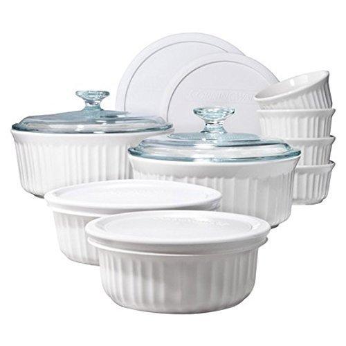 CorningWare French 14-Piece Bakeware Set, White