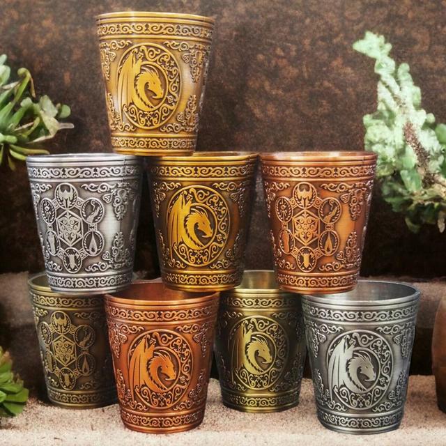 Dungeons and Dragons Themed Metal Shot Glasses (Set of 2)
