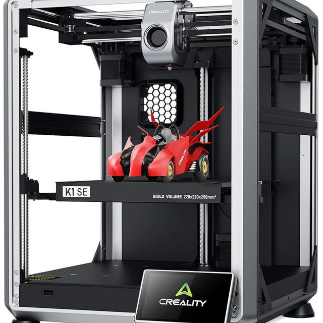 Creality K1 SE 3D Printer, 2024 New Version 600mm/s High-Speed Hands-Free Auto Leveling Flagship-Level Direct Extruder Quick-swap Tri-Metal Nozzle K1 Upgrade 3D Printer