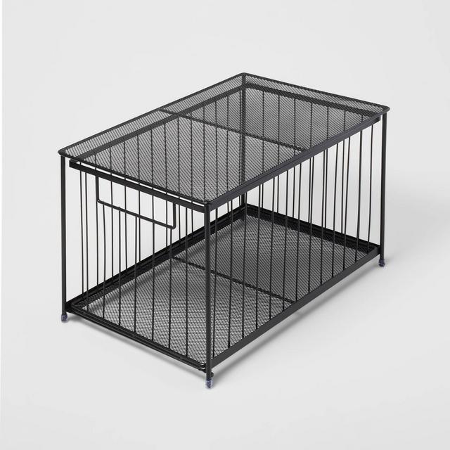 Large Stackable Slide Out Drawer Black - Brightroom™