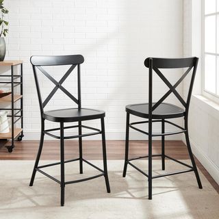 Camille 2-Piece Metal Counter Stool Set