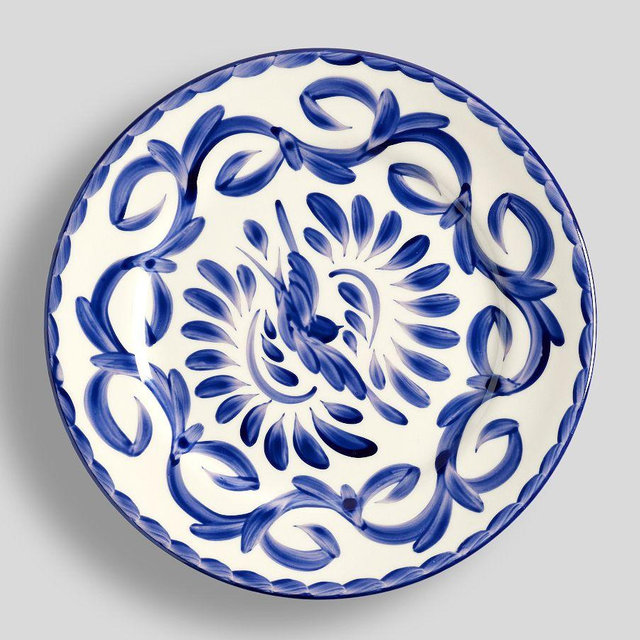 Puebla Porcelain Charger Plates, Set of 4 - Blue/White