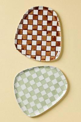 Colored Checkered Trinket Tray