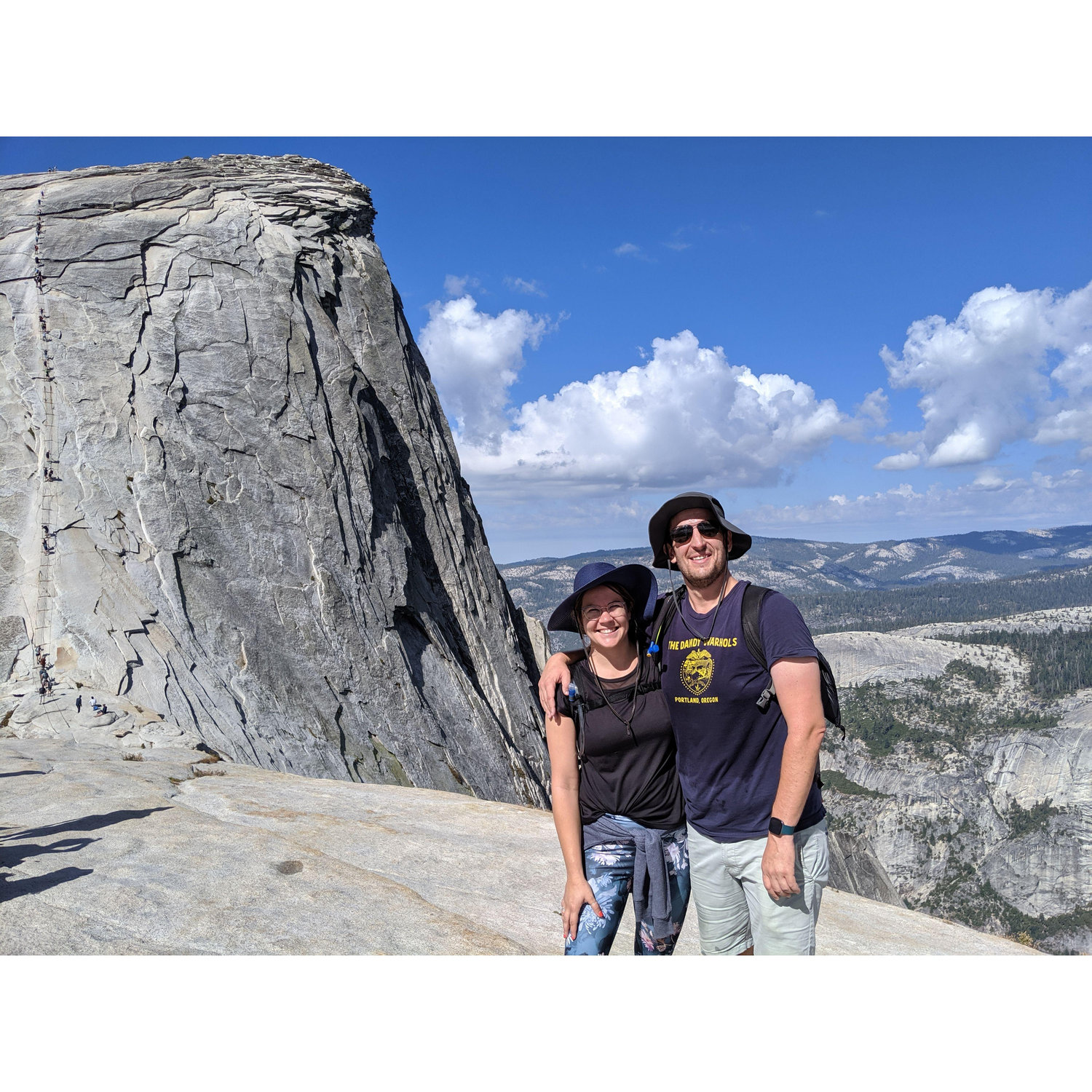 We hiked to the top of Half Dome in Yosemite. Was so challenging but so worth it.