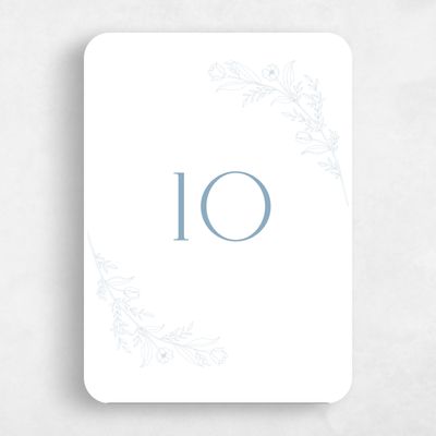 White Rounded Wedding Table Number - Seraphine