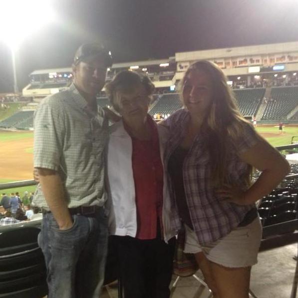 At a Rivercats game in Sacramento, CA with Josh's Grandma
