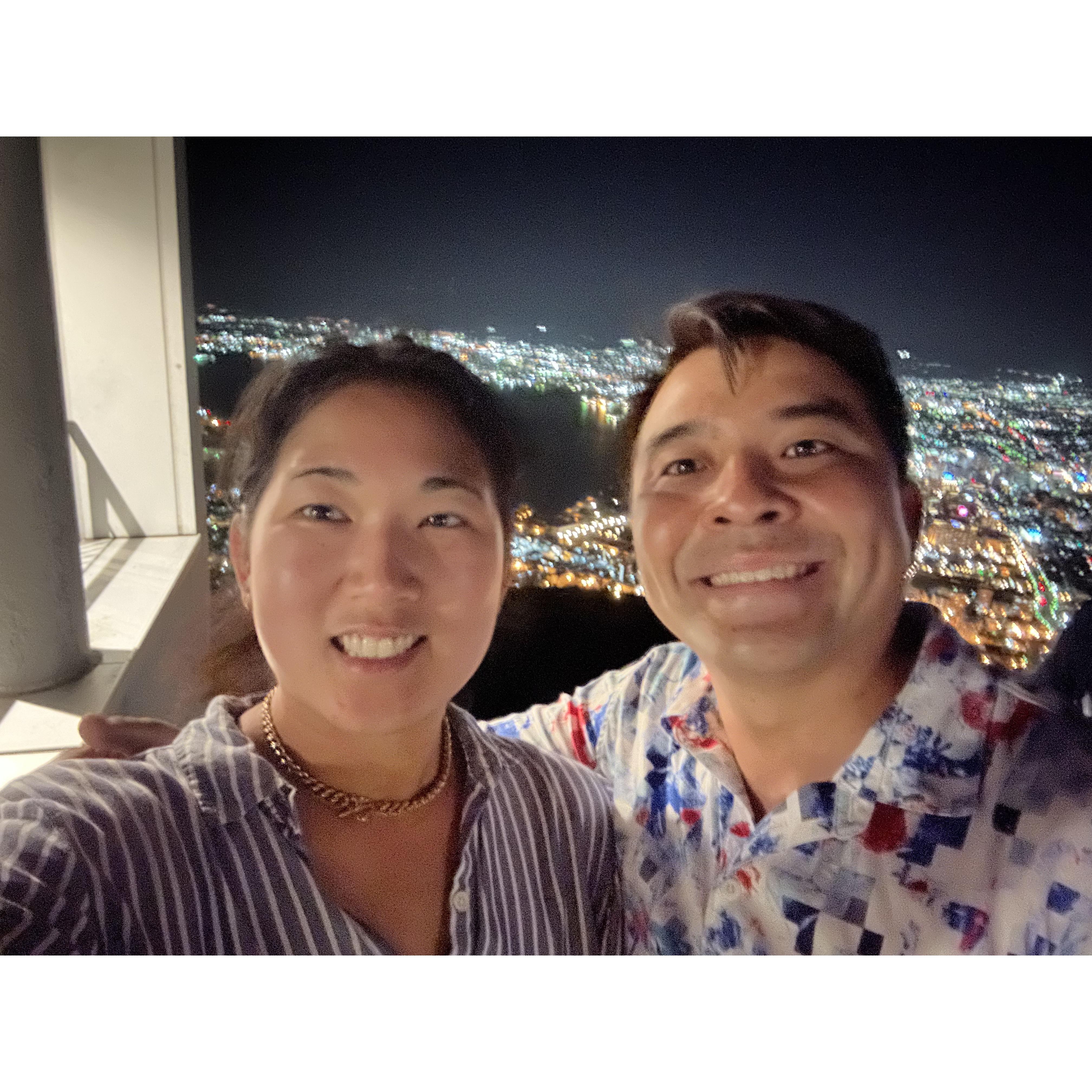 We hiked up Mt. Hakodate once in the day and then returned by gondola by night