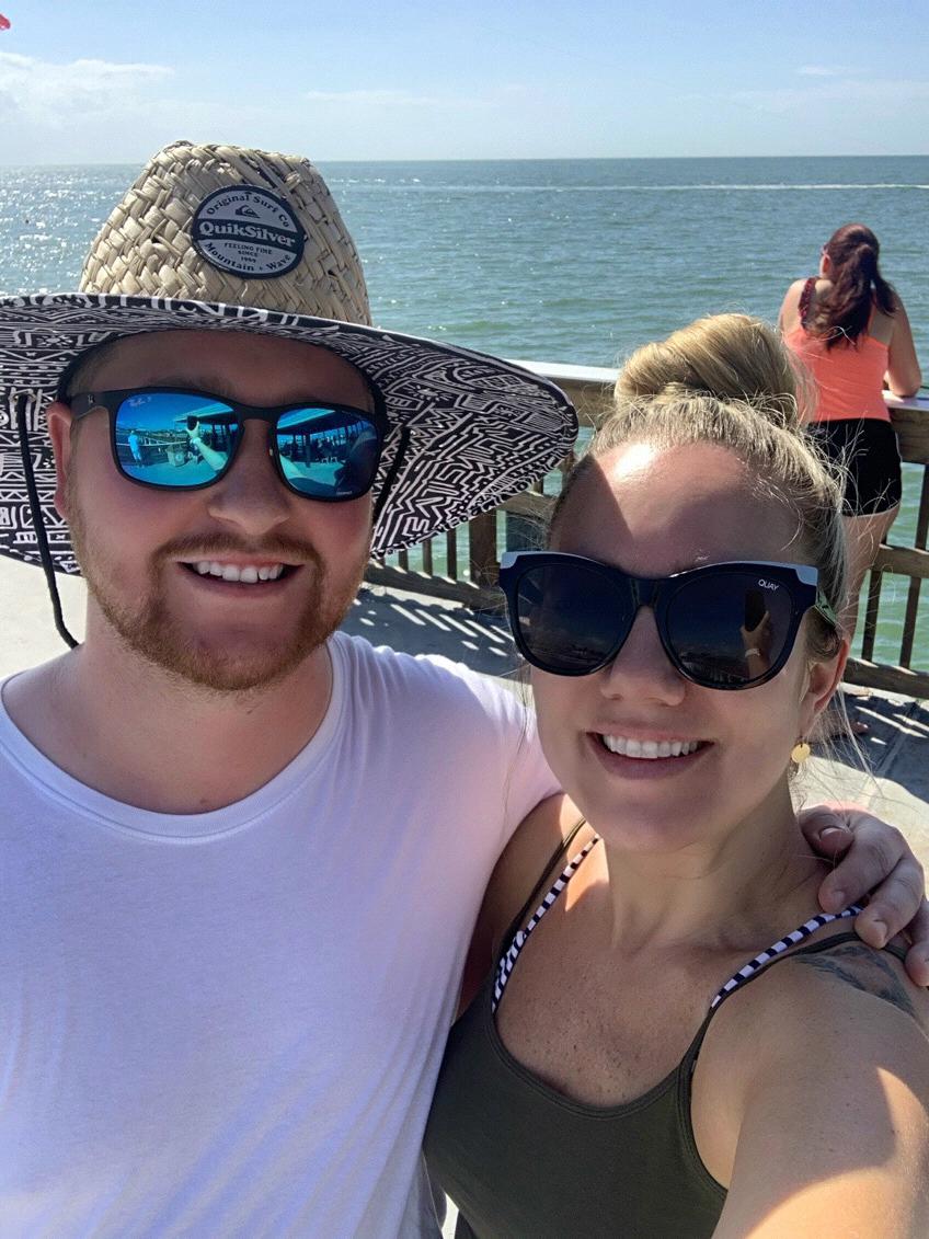 Ft. Myers Beach, FL, where we got engaged! February 2020.