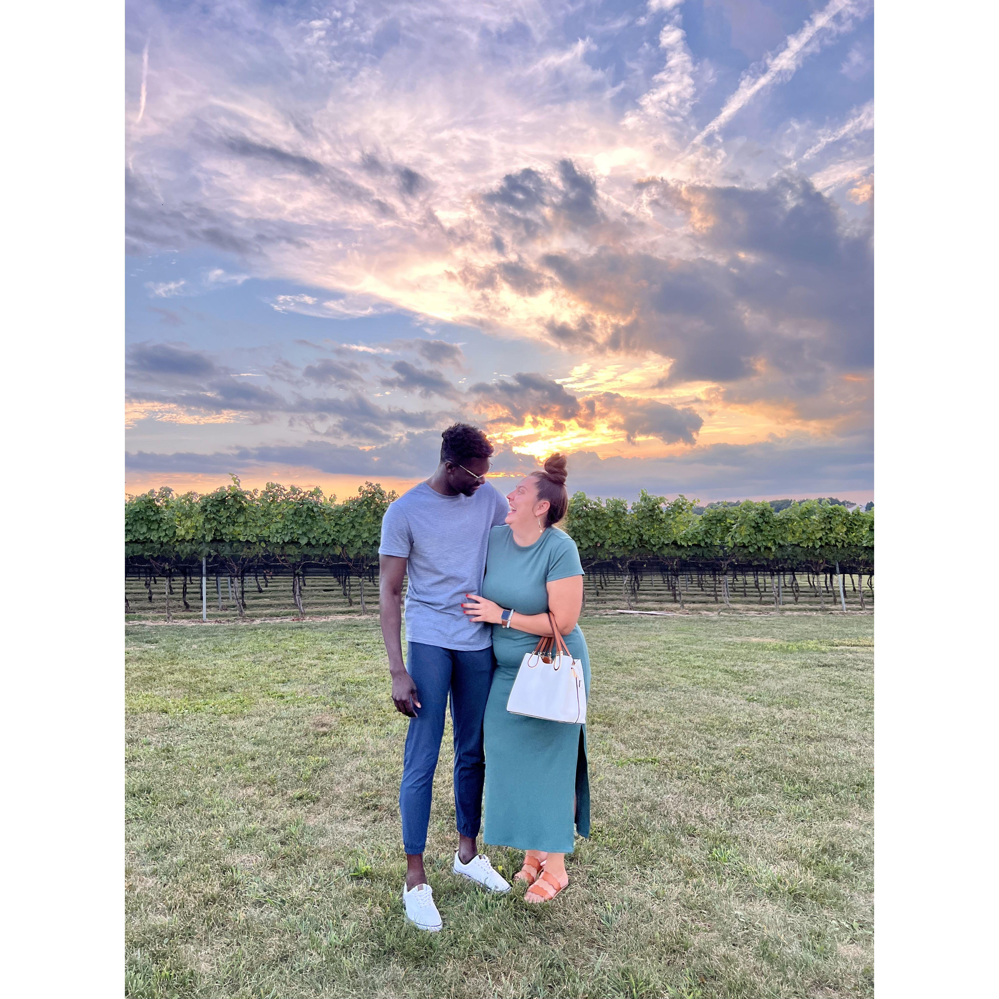Our first winery date at Folino Estate.