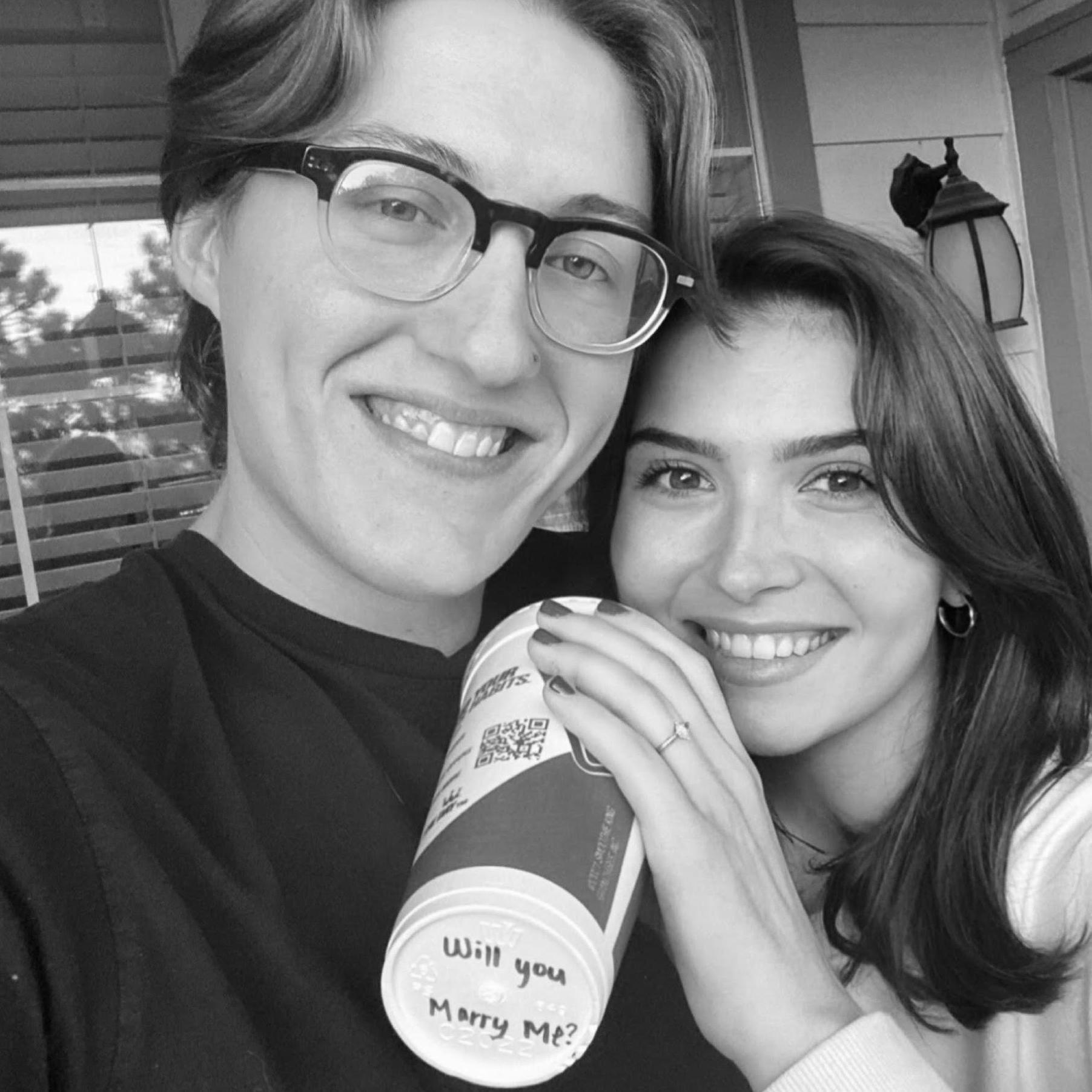 The moment after we became engaged!