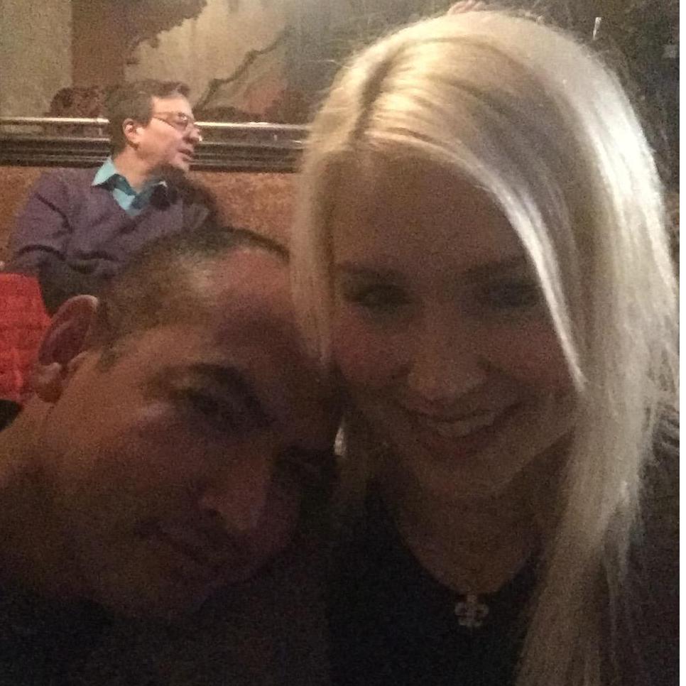 A picture of us together at the Nutcracker play on our first Christmas together.