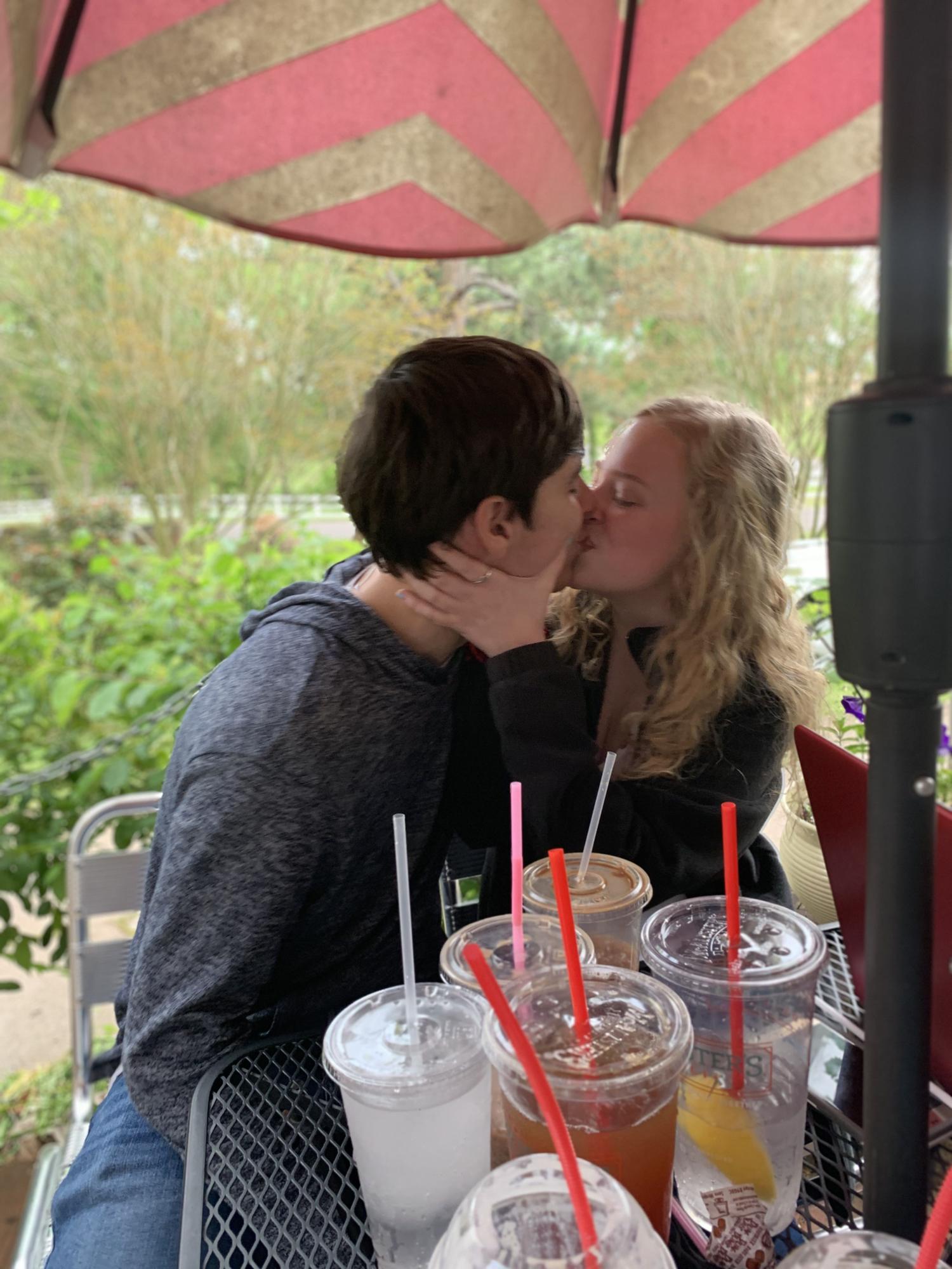 Our first kiss!