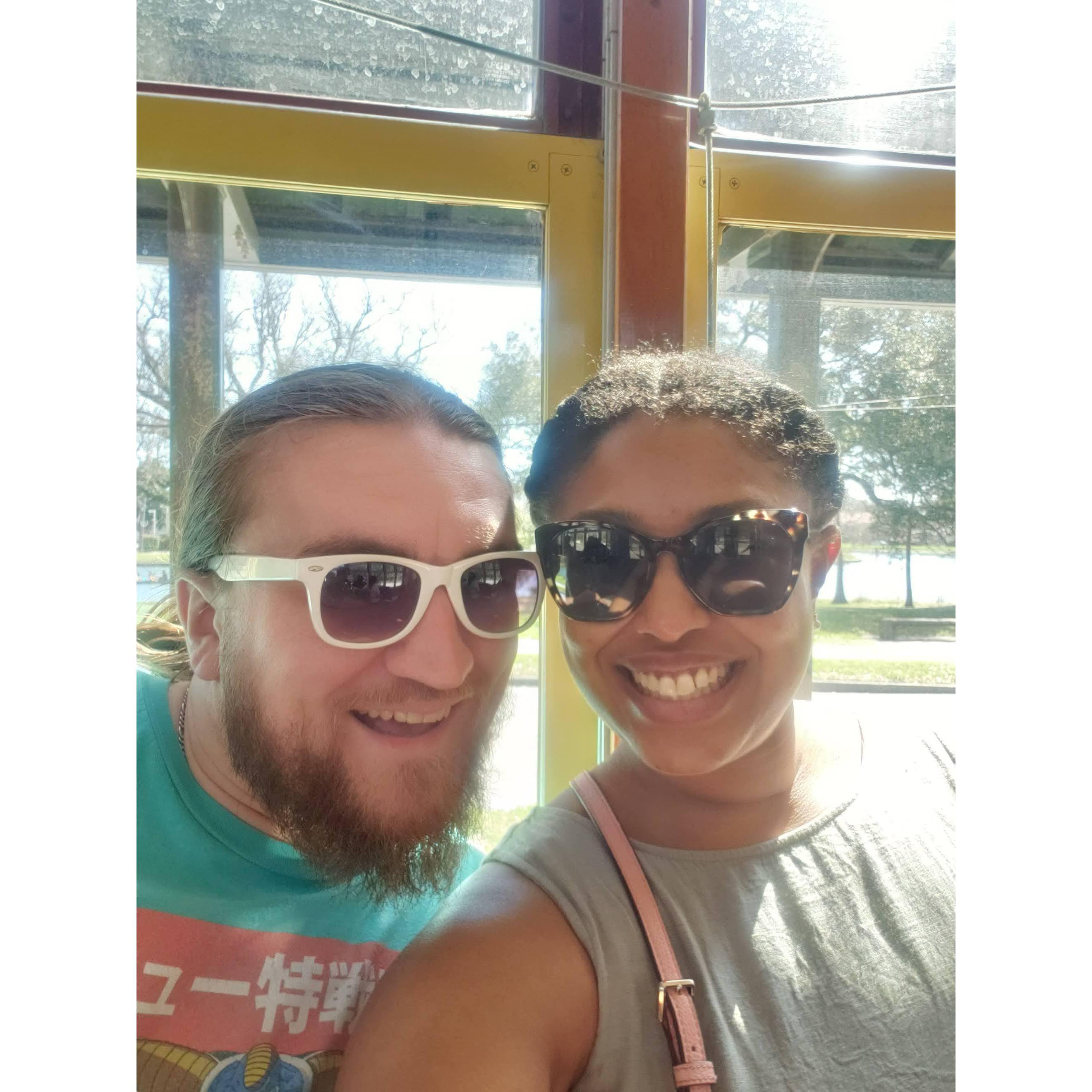 And through our whole journey together, starting in Sept 2017, one thing that has remained constant is that we love traveling and adventuring together. Here we are in New Orleans for Mardi Gras 2023.