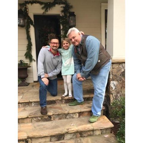 B with her Uncle's Peter & David