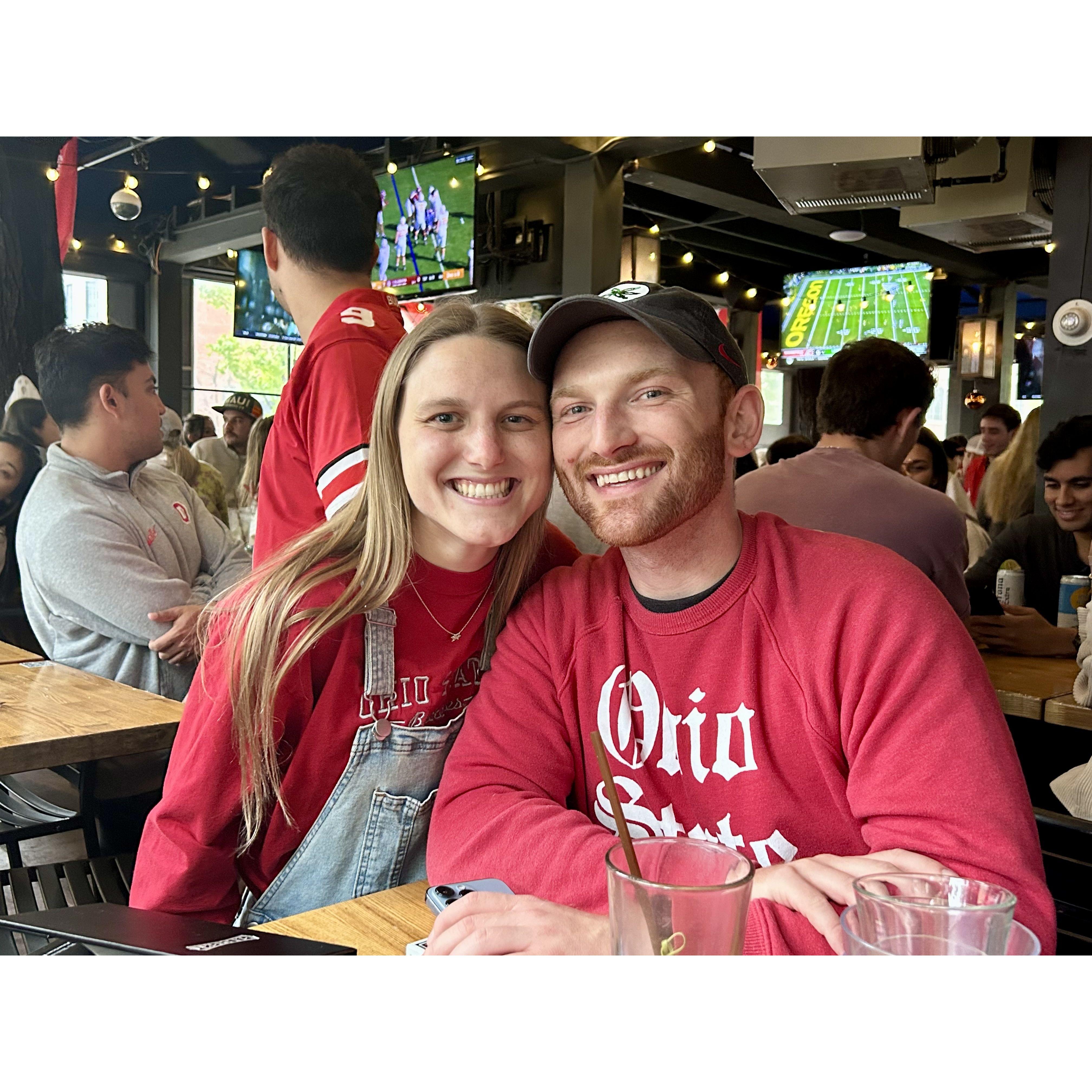 October 21st, 2023 - Another Go Bucks!! moment - we love cheering on the buckeyes from our favorite Ohio State bar in Chicago, Gaslight! This was snapped during the Penn State game!