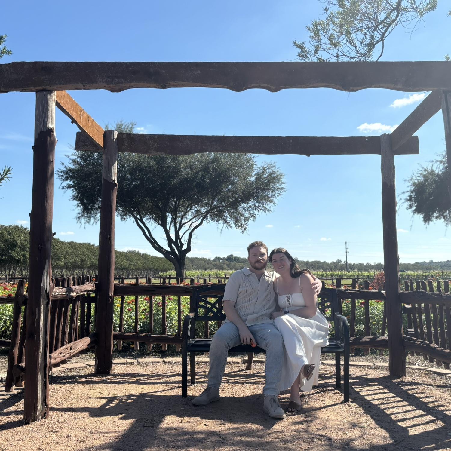 Moments before he popped the question