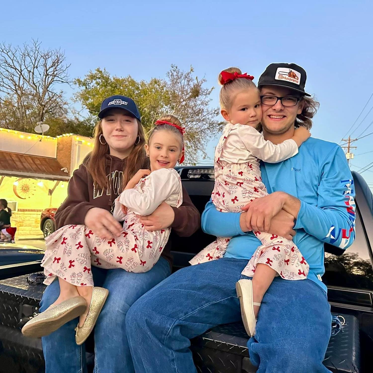 Watching the parade!
