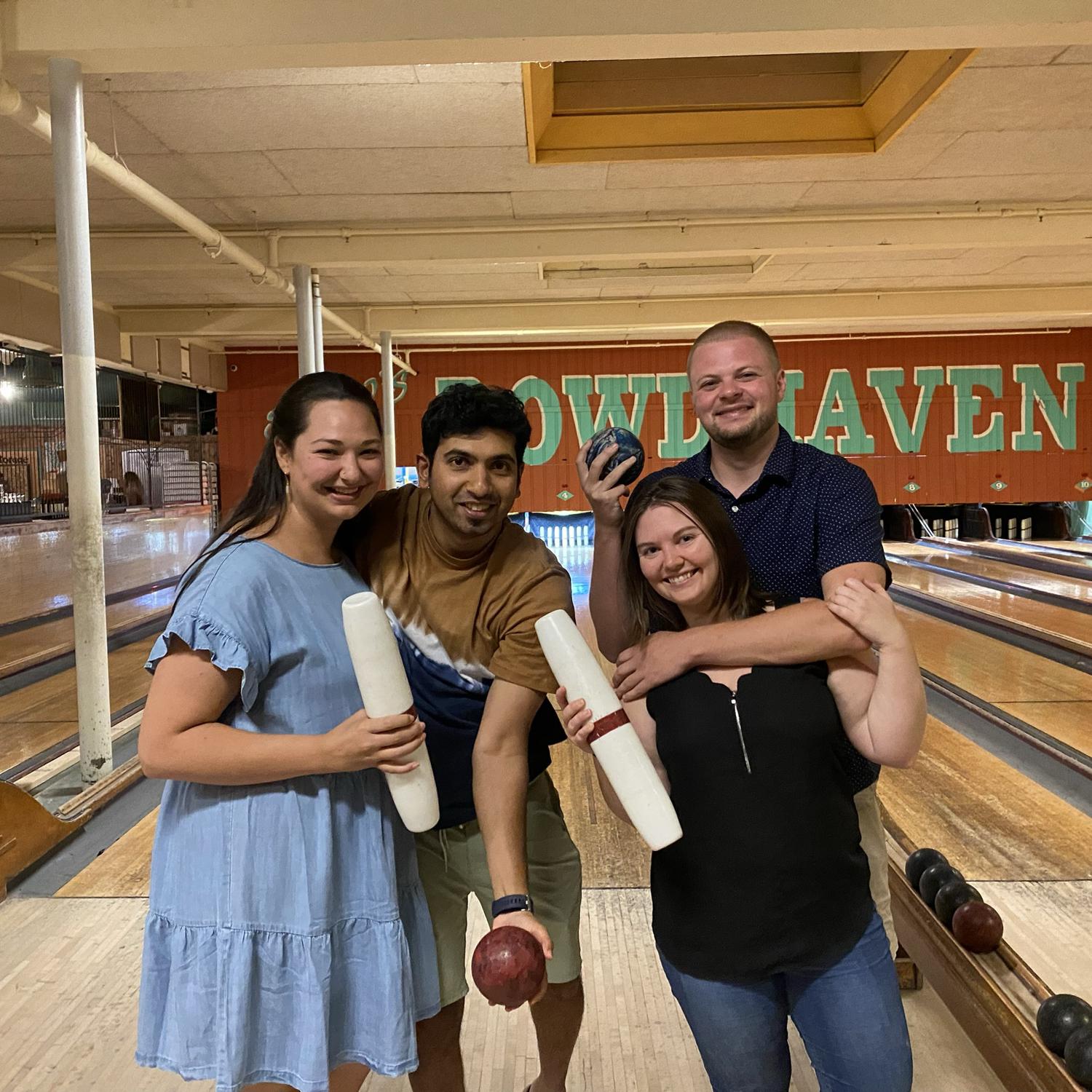 Bowling with friends Cyleigh & Mithun summer 2021