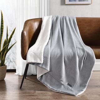 Signature Solid Reversible Throw Blanket