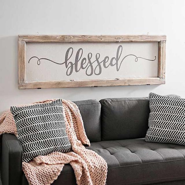 Blessed Rustic Door Frame Plaque
