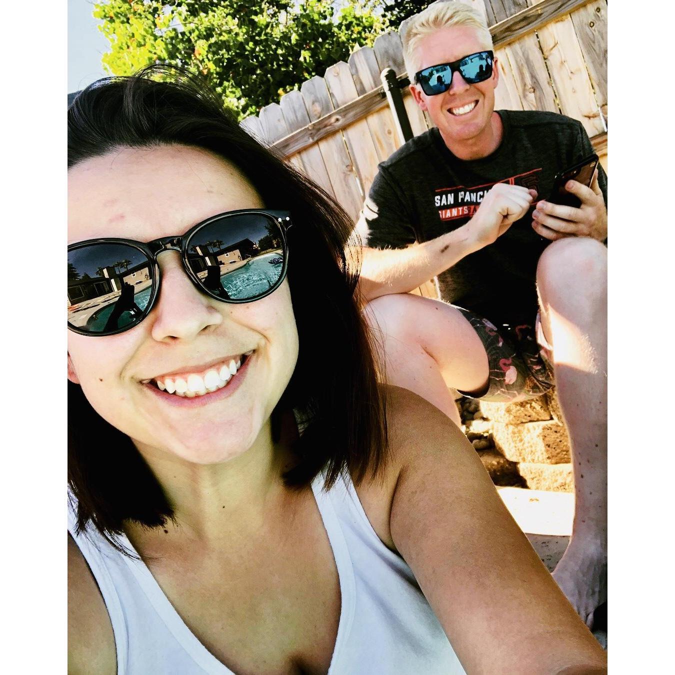 One of the many weekends we would spend by the pool in Fresno