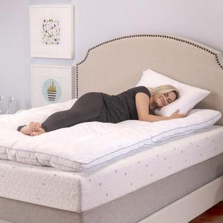 MemoryLOFT Deluxe Gel-Infused Memory Foam and Fiber Mattress Topper