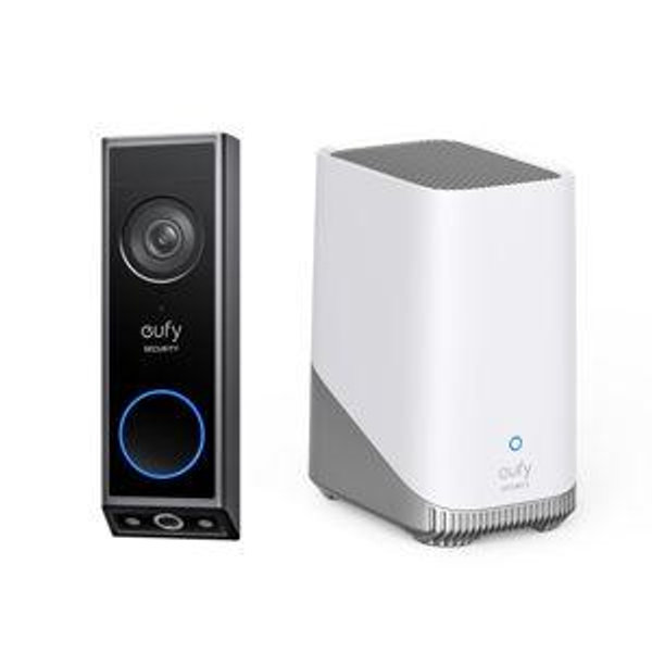 eufy - Video Doorbell E340 with HomeBase S380 (HomeBase 3) - Black