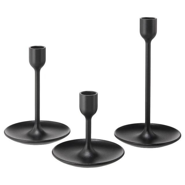 FULLTALIG Candlestick (Set of 3, Black)