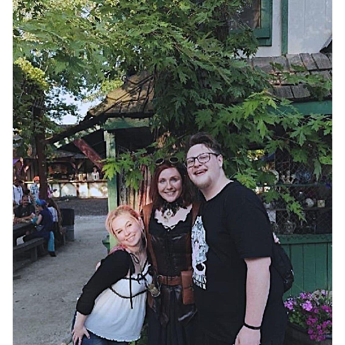 Our second renaissance faire with Tony ( Danielle's brother holding the camera) and Lexi