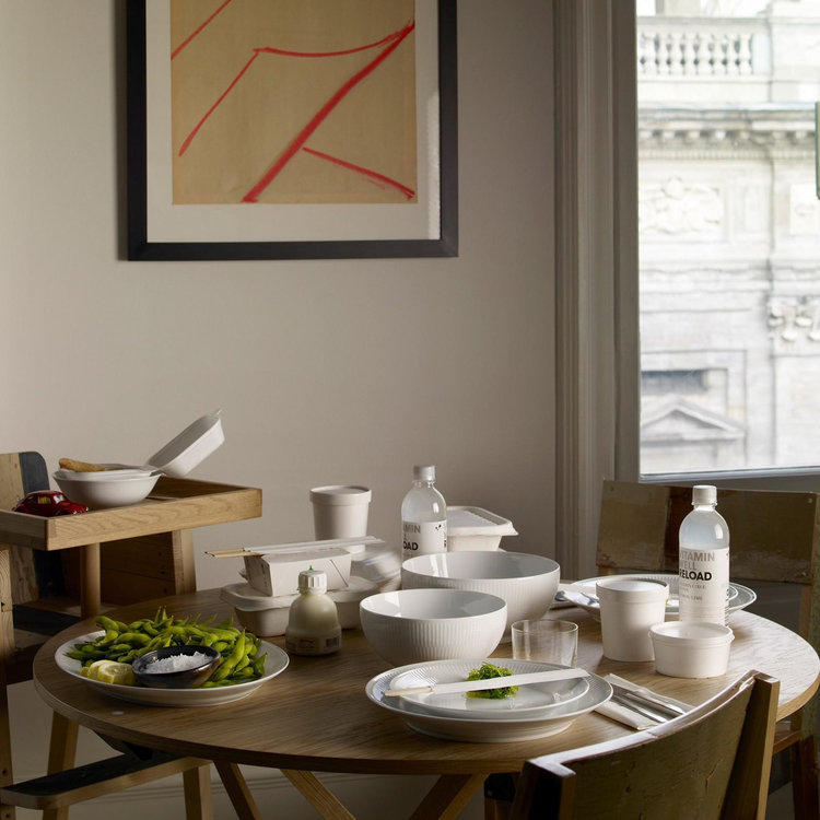 Royal Copenhagen, White Fluted Dinner Plate | Zola