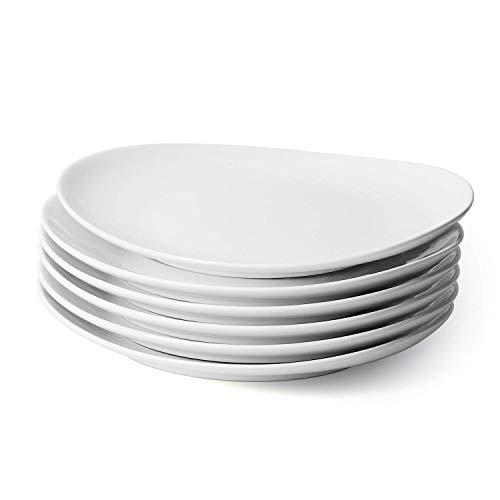 Sweese 150.001 Porcelain Dinner Plates - 11 Inch - Set of 6, White