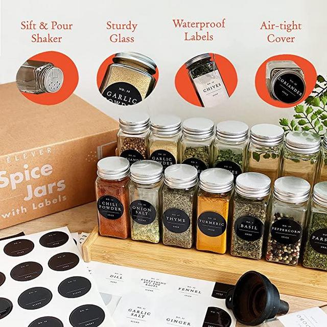 Glass Spice Jars with Labels